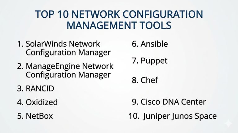 Top 10 Network Configuration Management Tools: Features, Pros, Cons ...