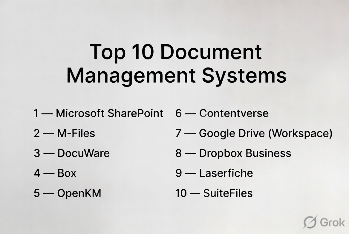 Top 10 Document Management Systems: Features, Pros, Cons & Comparison ...