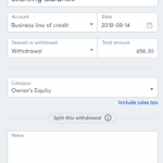 ADD ACCOUNT & BEGINNING BALANCE,CHECKING,CREDIT CARD,NOTES PAYABLE,EQUIP.