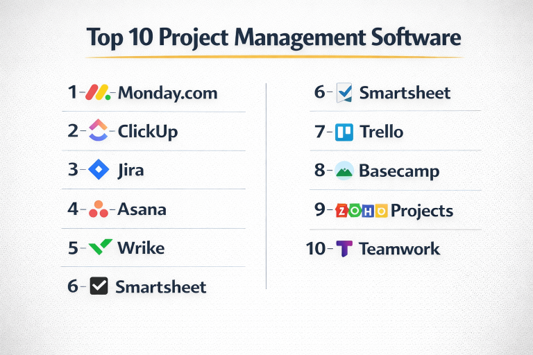 Project Management Plataforms Top 10 Project Management Software Features, Pros, Cons & Comparison ...