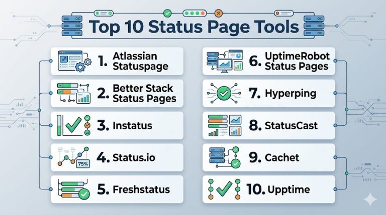 Top 10 Status Page Tools: Features, Pros, Cons & Comparison – Stocks Mantra