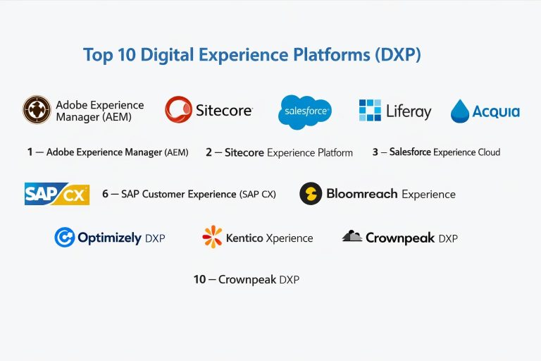 Digital Platform Software Top 10 Digital Experience Platforms (DXP): Features, Pros, Cons ...