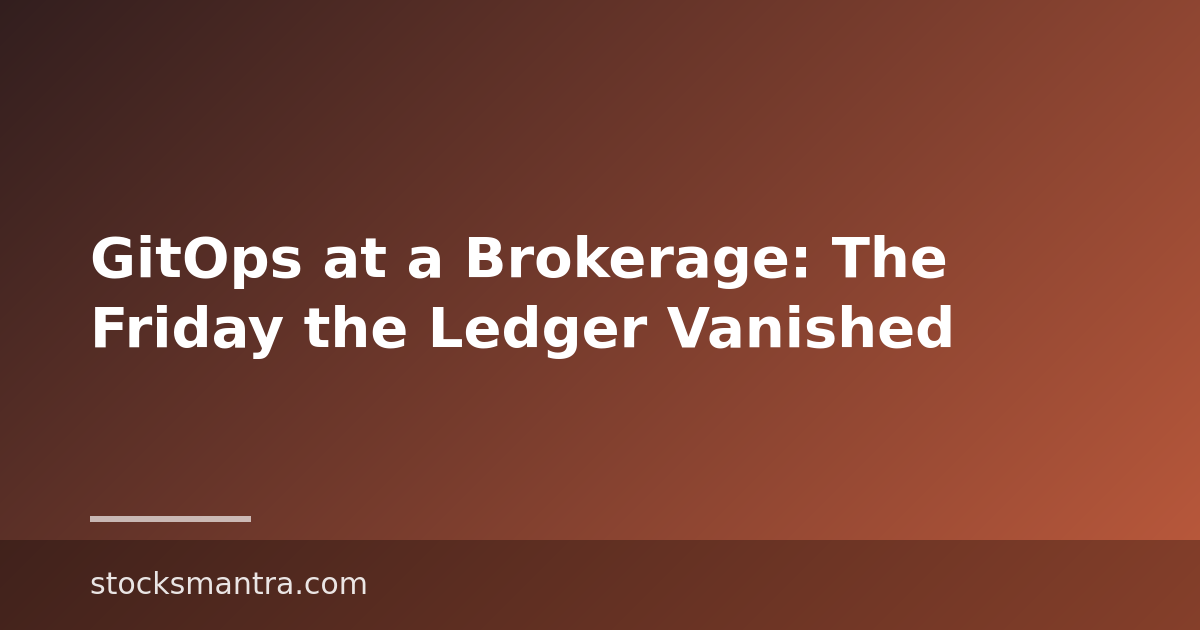 GitOps at a Brokerage: The Friday the Ledger Vanished